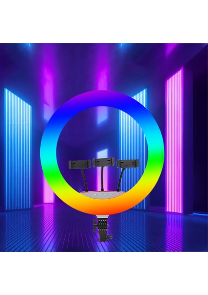 LJJ22 Rgb Light 56CM Işıklı Telefon Tutucu Ring Light indirimleri