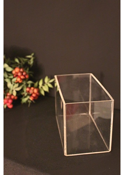 Kahverengi Dikdörtgen Pleksi Kutu, Kalemlik ve Düzenleyici, Şık ve Kullanışlı Tasarım