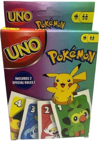 Uno Pokemon Kartları Strateji Geliştirici 108 Parça Unisex Eğlence Oyunu