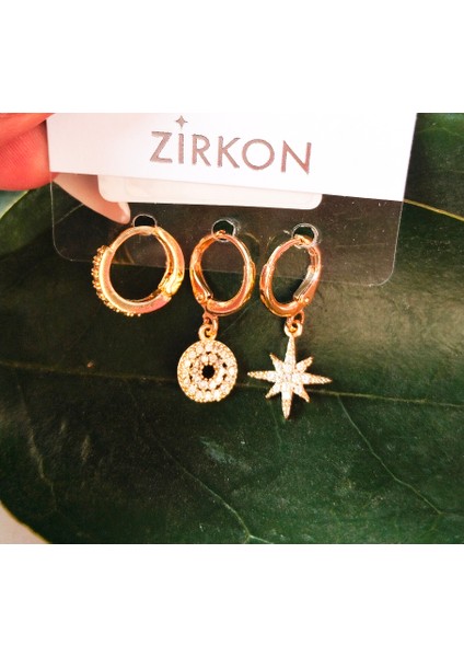 Gold Renk Lüks Gösterişli Figürlü Küpe