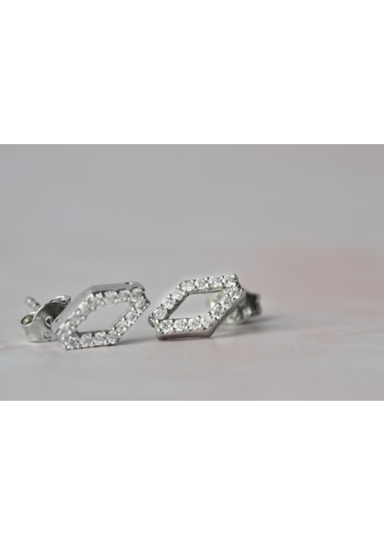 925 Ayar Gümüş Küpe Diamond Model