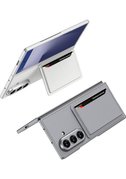 Samsung Galaxy Z Fold 7 Suni Deri Kartlıklı Kapaklı Kılıf Koruyucu Kaliteli fiyatları