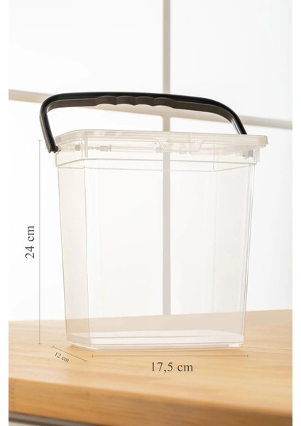 2'li Büyük Şeffaf Saklama Kabı, Un ve Bakliyat Için, 6 Lt, Beyaz fiyatları