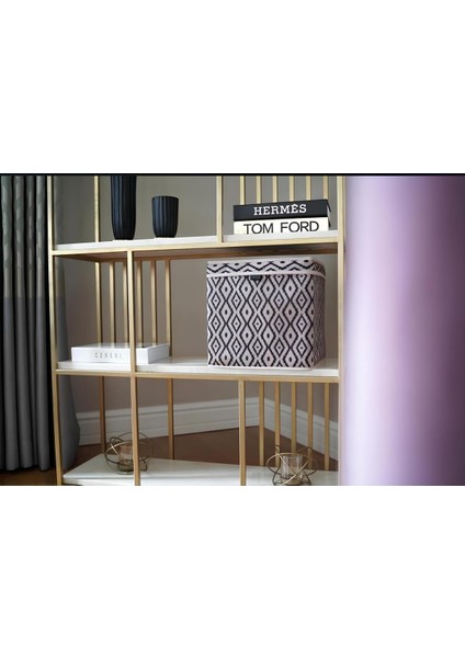 Kahverengi Bohe Kolay Kurulum Raf Düzenleyici Kutu 30X30X30