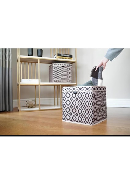 Kahverengi Bohe Kolay Kurulum Raf Düzenleyici Kutu 30X30X30 fırsatları