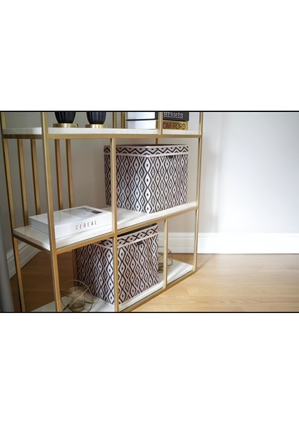 Kahverengi Bohe Kolay Kurulum Raf Düzenleyici Kutu 30X30X30 indirimleri