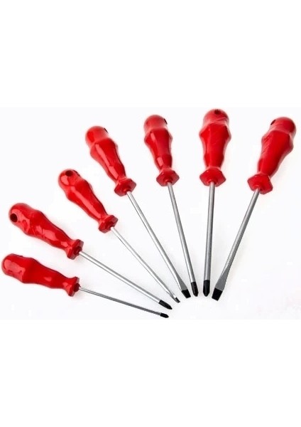 Mıknatıslı Düz Yıldız Tornavida Seti - 7 Parça