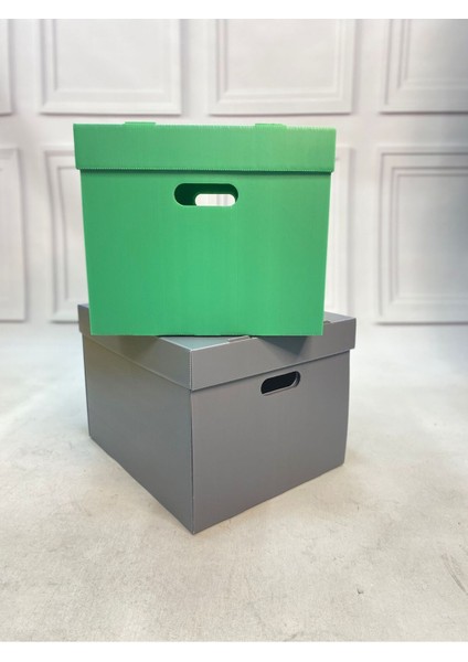 Iki Renkli Dekoratif Saklama Kutusu, Oyuncak ve Arşiv Organizer Seti