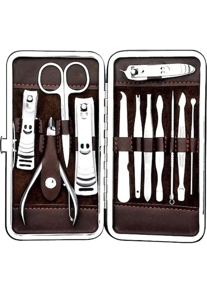 Profesyonel Çelik Manikür Pedikür Seti 12 Parça