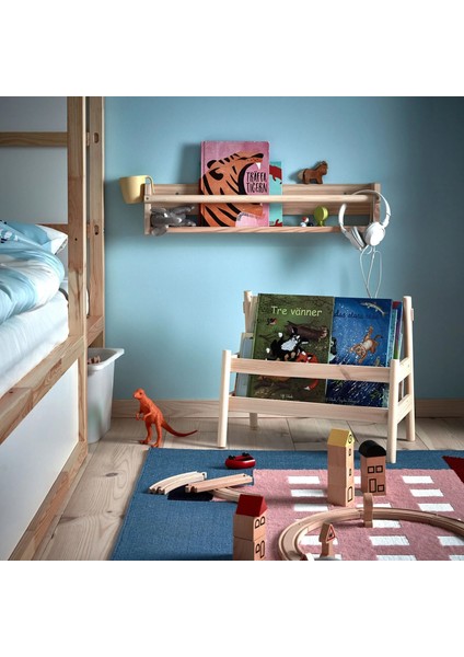 Flısat Raf 49 x 28 x 41 cm Çocuk Odası Uyumlu Huş Renk Kitaplık fırsatları