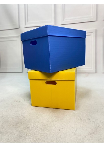 Iki Renkli Dekoratif Saklama Kutusu Seti, Oyuncak ve Arşiv Organizasyonu