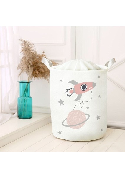 Dijital Baskılı Çok Amaçlı Sepet Tekli Set Beyaz, Şık ve Kullanışlı Tasarım