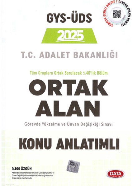 2025 Adalet Bakanlığı Gys Üds Ortak Alan Konuları Konu Anlatımlı Soru Bankası Seti fiyatları