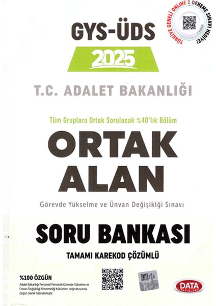 2025 Adalet Bakanlığı Gys Üds Ortak Alan Konuları Konu Anlatımlı Soru Bankası Seti modelleri