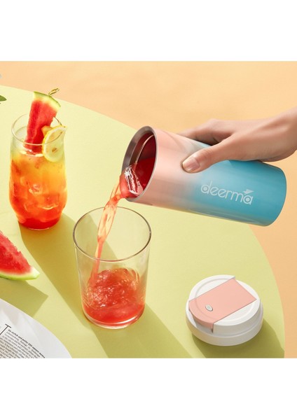 NU90 2‑in‑1 Kablosuz Taşınabilir Şarjlı Kişisel Smothie Blender & Termos 300 ml