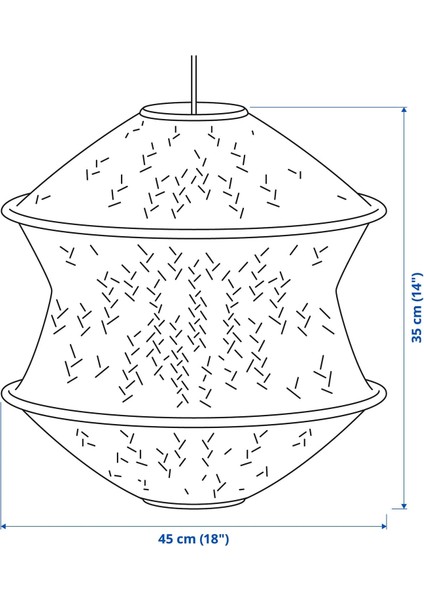 Blåstång Sarkıt Abajur Başlığı 45 cm Natürel Hasır Lamba Şapkası fiyatları