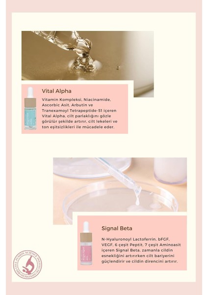Biogen Ampoule Set | Cilt Ampul Seti | Cilt Bariyer Onarıcı | Cilt Parlaklığı, Vital Alpha ve Signal Beta Formülleri modelleri