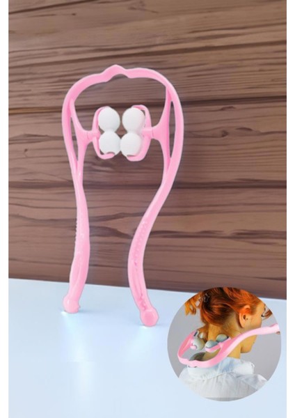 Boyun Bacak Ayak Bel Masaj Aleti Çok Fonksiyonlu Manuel 4 Tekerlekli - Pembe fiyatları