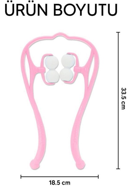 Boyun Bacak Ayak Bel Masaj Aleti Çok Fonksiyonlu Manuel 4 Tekerlekli - Pembe modelleri