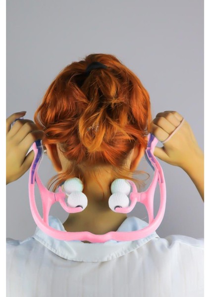 Boyun Bacak Ayak Bel Masaj Aleti Çok Fonksiyonlu Manuel 4 Tekerlekli - Pembe fırsatları