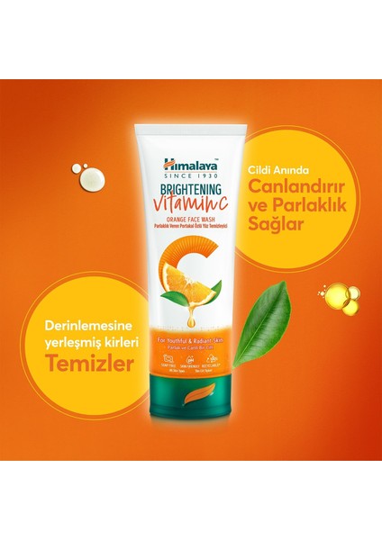 Since 1930 Vitamin C Parlaklık Veren Portakal Özlü Yüz Temizleyici 100 ml, Tüm Ciltler, Paraben / Sls / Sles İçermez modelleri