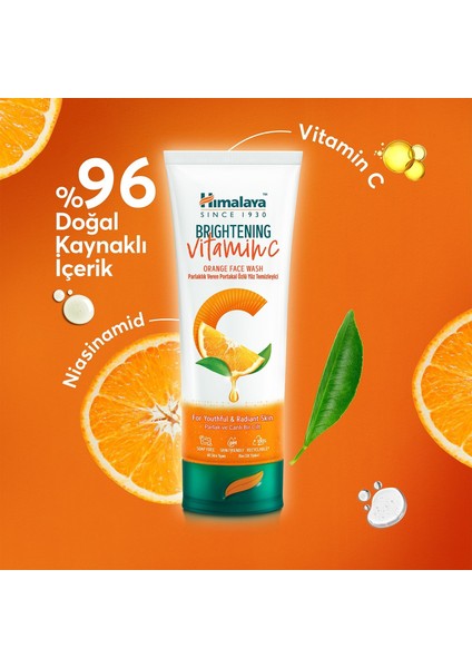 Since 1930 Vitamin C Parlaklık Veren Portakal Özlü Yüz Temizleyici 100 ml, Tüm Ciltler, Paraben / Sls / Sles İçermez indirimleri
