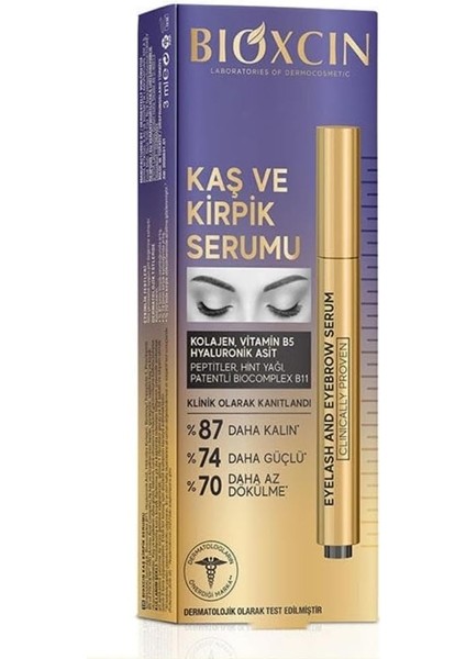 Kaş Kirpik Serumu - Kolajen Hyaluronik Asit Hint Yağı Keratin Peptidleri B5 Biocomplex B11