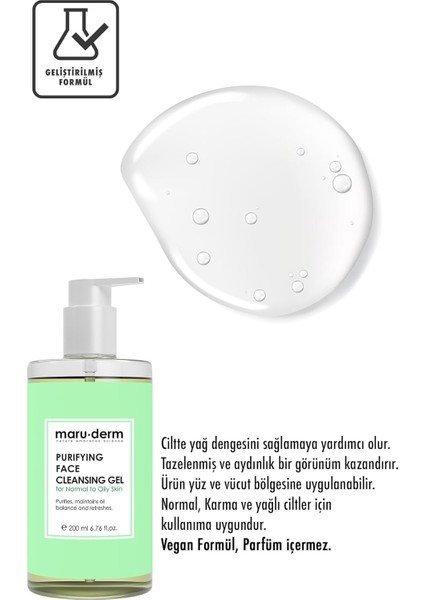 Maruderm Karma ve Yağlı Ciltler Için Yüz Yıkama Jeli 200 ml modelleri