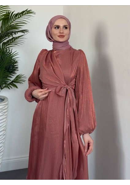 Yandan Bağlamalı Organze Abiye