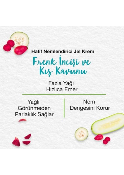 Since 1930 Herbals Hafif Nemlendirici Jel Krem, Yüz Kremi, Berberi Inciri, Kış Kavunu, Su Bazlı, Hipoalerjenik, Hassas Ciltler, 50 ml