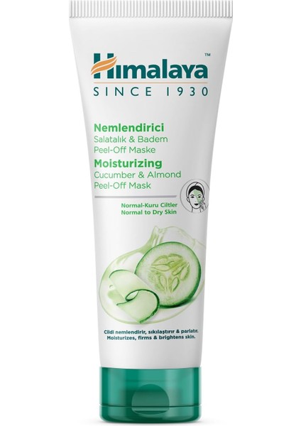 Since 1930 Peeling Etkili Nemlendirici Yüz Maskesi, Badem, Salatalık, Parabensiz, Normal ve Kuru Ciltler, 75 ml