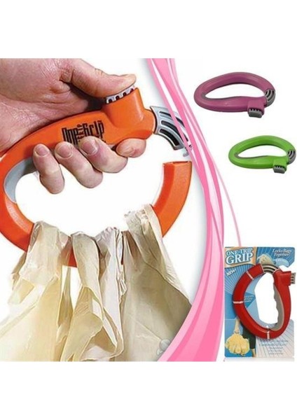 Pratik ve Ergonomik Plastik Poşet Tutucu Taşıma Aparatı, Kolay Kullanım Sağlar.