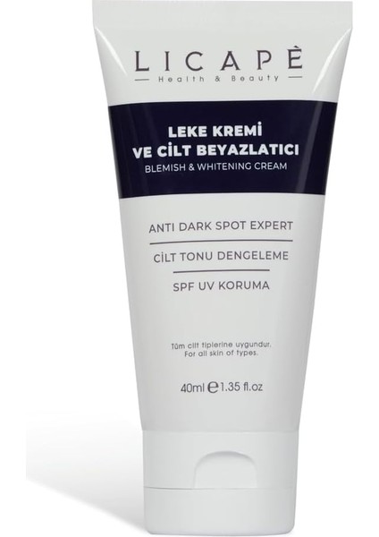 Leke Kremi ve Cilt Beyazlatıcı Krem 40 ml