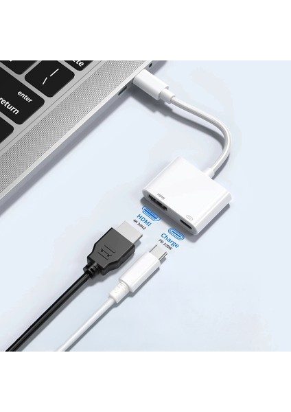 Type-C To Type-C PD100W + HDMI 4K@30Hz 2in1 Adaptör fırsatları