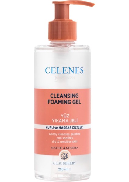 Celenes Cloudberry Köpüren Yüz Yıkama Jeli Kuru ve Hassas Ciltler (250 ml )