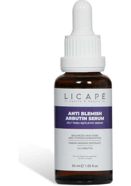Leke Karşıtı Cilt Tonu Dengeleyici % 2 Arbutin Serumu 30 ml