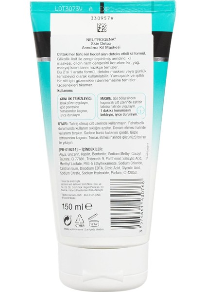 Skin Detox Arındırıcı Kil Maskesi 150 ml fiyatları