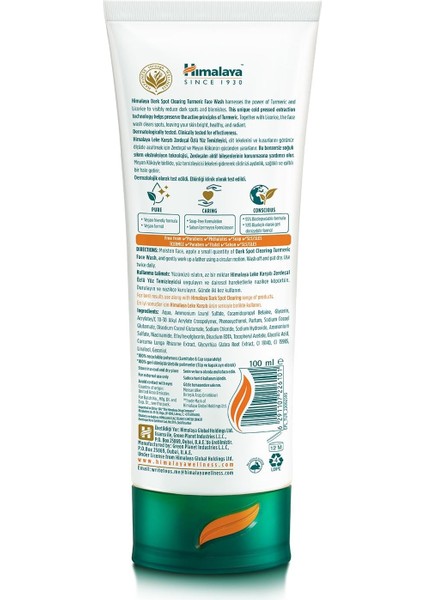 Since 1930 Dark Spot Clearing Leke Karşıtı Zerdeçal Özlü Yüz Temizleyici 100 ml fiyatları