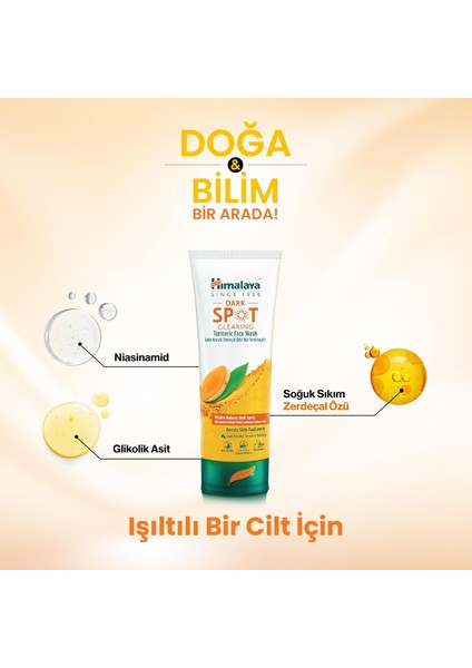Since 1930 Dark Spot Clearing Leke Karşıtı Zerdeçal Özlü Yüz Temizleyici 100 ml modelleri