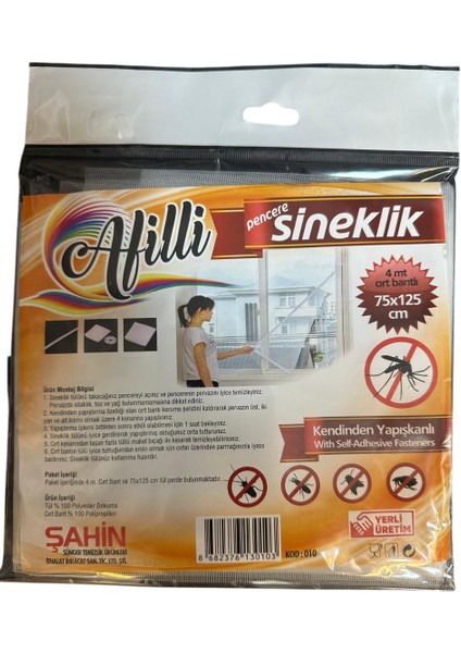 Kendinden Yapışkanlı Pencere Sinekliği 75X125CM