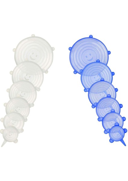 Çok Renkli 6'lı Silikon Kapak Seti, Tazeliği Koruyan Esnek ve Pratik Kapaklar