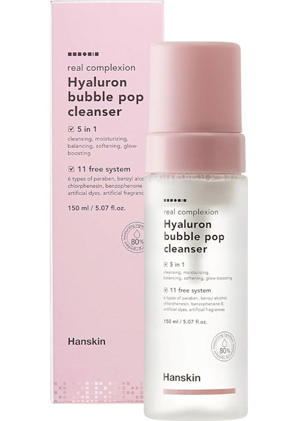 Hyaluron Bubble Pop Cleanser- Hyaluronik Asit Bazlı Yüz Yıkama Köpüğü [150 ml ]