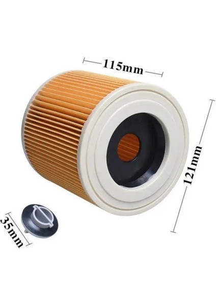 Karcher Wd2 Wd3 Uyumlu Silindir Tipi Hepa Filtre – Yüksek Verimli Toz Tutucu fiyatları