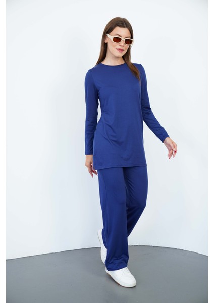 Viskon Dökümlü Tişört-Lacivert fiyatları