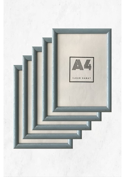 A4 Boyutunda (21X30) 2mm Kalınlığında Mat Camlı Çerçeve Beş Adet