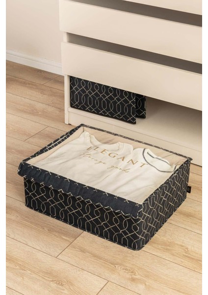 Şık Kapaklı Baza Kutu 51X39X19 cm Siyah modelleri