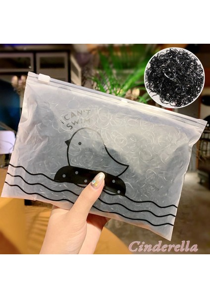 1000'LI Çantalı Siyah Minik Lastik Toka Seti - Örgü Lastik Saç Tokası modelleri