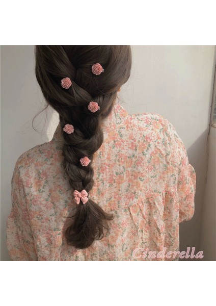 5'li Kurdele Fiyonk Mini Pens Saç Çocuk Toka Seti - Kadın Saç Aksesuarı Süsü Süsleme Klips Toka fiyatları