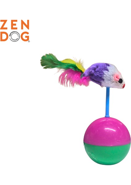 Zen Dog Interaktif Kedi Oyuncak Topu / Hacıyatmaz | Fare ve Tüy Tasarımlı