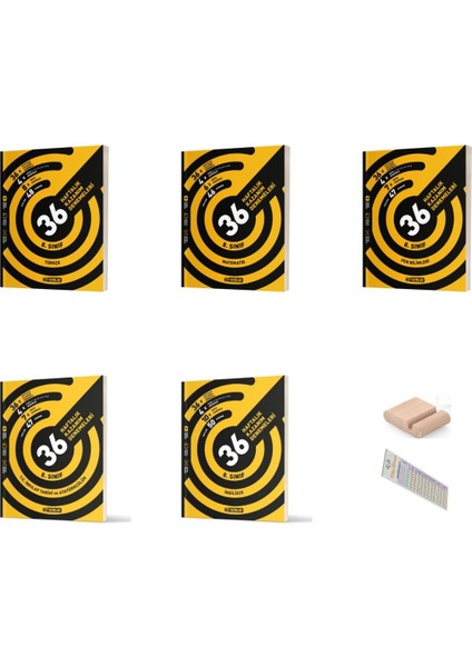 Hız 8. Sınıf Türkçe Matematik Fen Inkılap Ingilizce 36 Haftalık Deneme Lgs 2026 +Telefon Tutucu